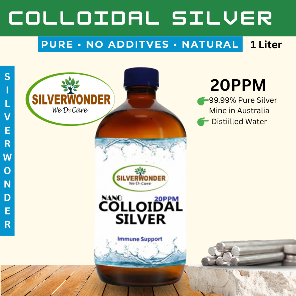 SILVERWONDER Nano Colloidal Silver Water Pure No Additives 20PPM 1 ...