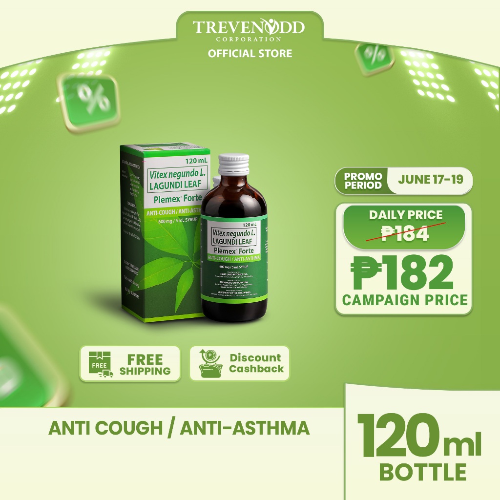 TRVC - Plemex Forte Syrup 120 mL Anti-Cough and Anti-Asthma | Shopee ...