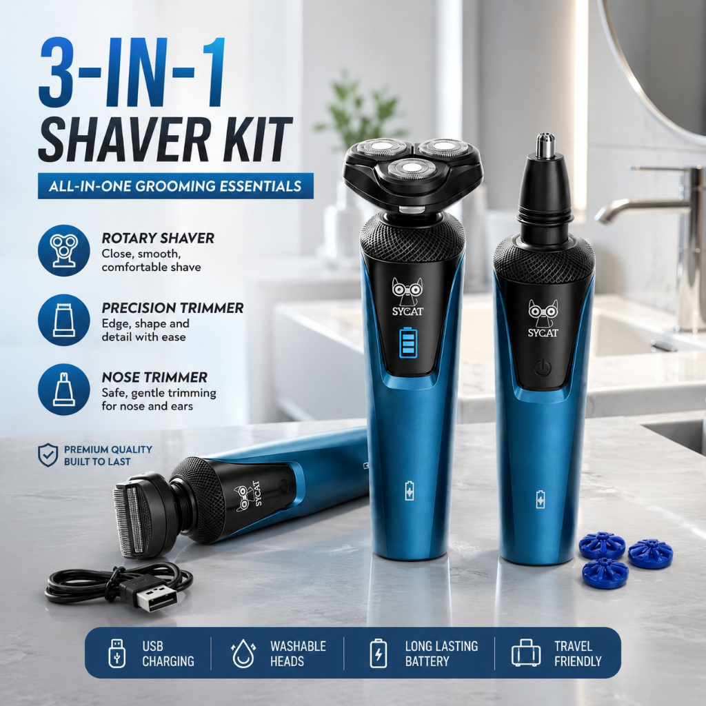SYCAT Shaver for Men Single/3in1 Razor For Men Electric Shaver ...