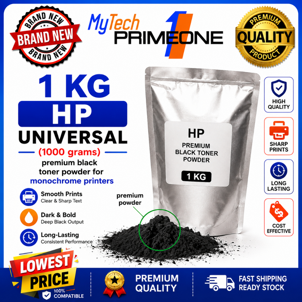 1 kg (1000 grams ) Universal HP Premium black universal toner powder ...