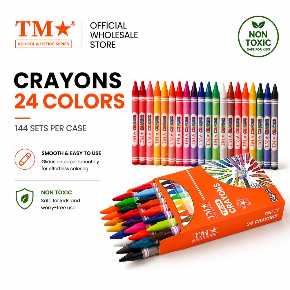 TM | 144 sets Crayons (TMC-24) | Shopee Philippines