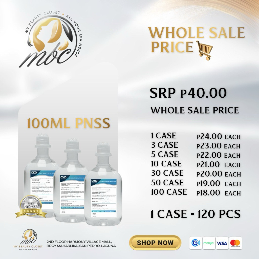 PNSS 0.9% Sodium Chloride Solution 100ml | Shopee Philippines