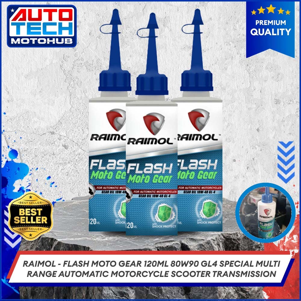 RAIMOL FLASH MOTO GEAR 120ML 80W90 GL4 SPECIAL MULTI-RANGE AUTOMATIC ...