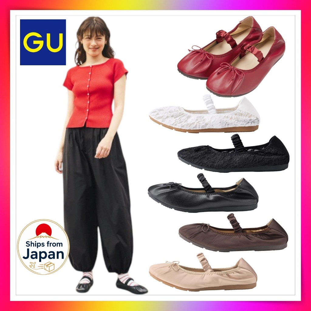 GU Women's Strap Ballet Sneakers 359433 | Shopee Philippines