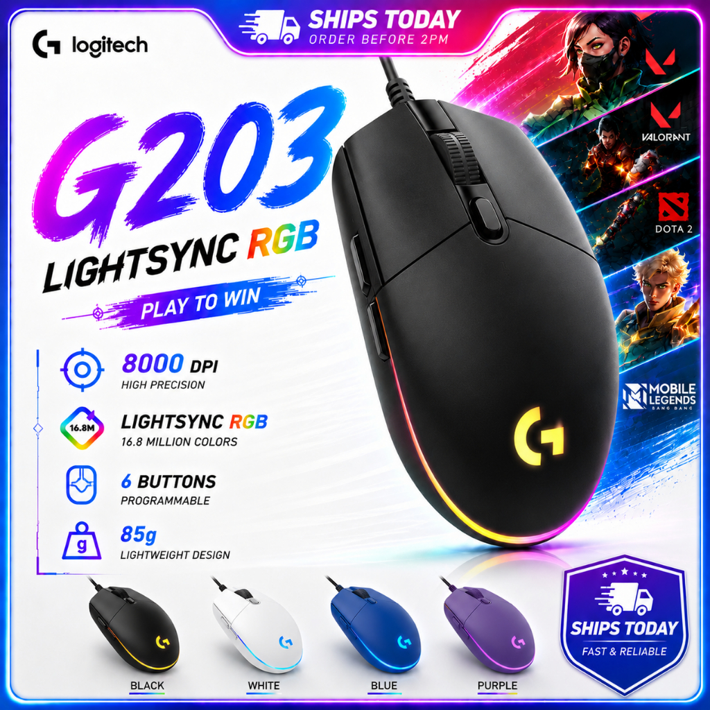 Shop logitech g203 for Sale on Shopee Philippines