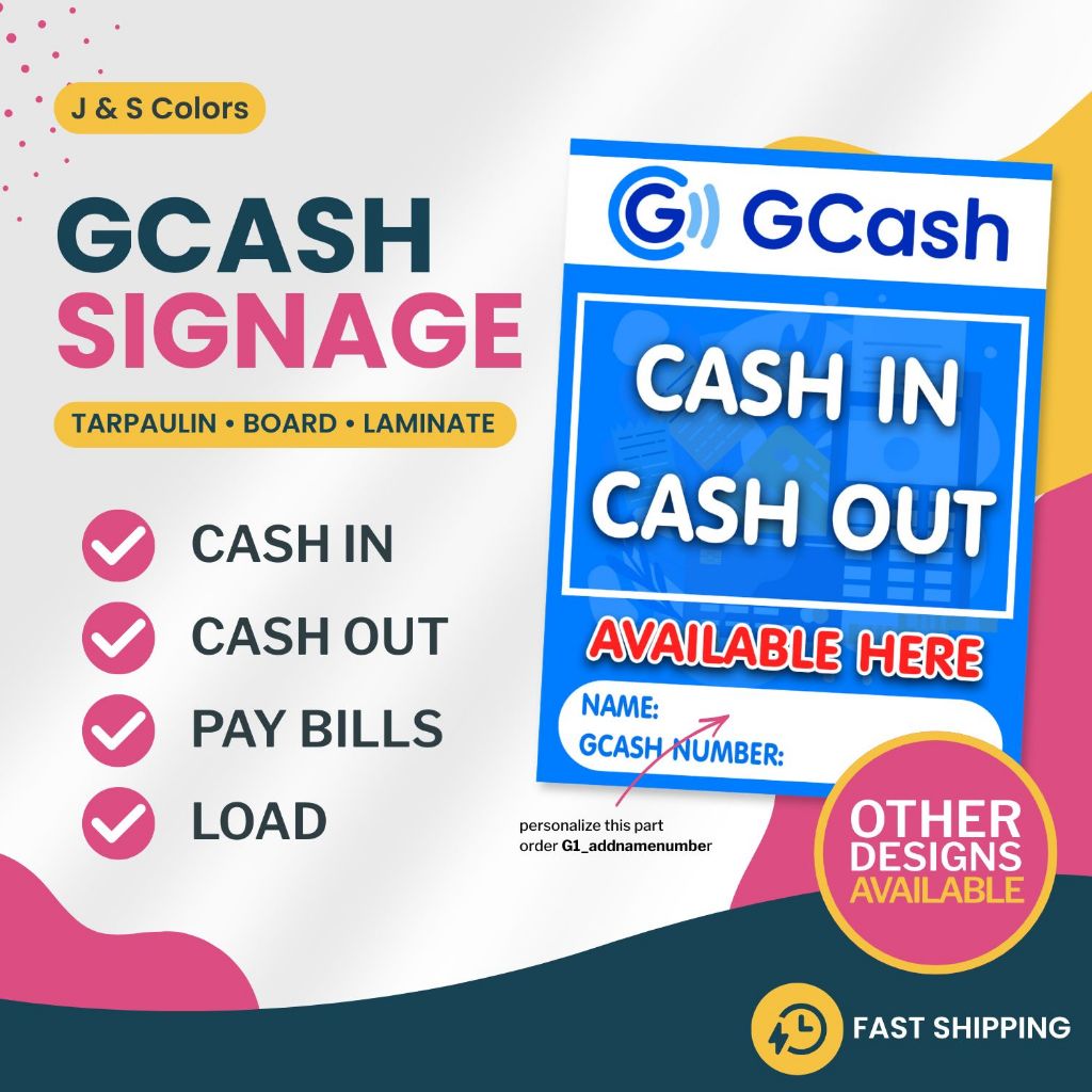 GCash Cash In Cash Out and Load Tindahan Business Tarpaulin Laminated ...