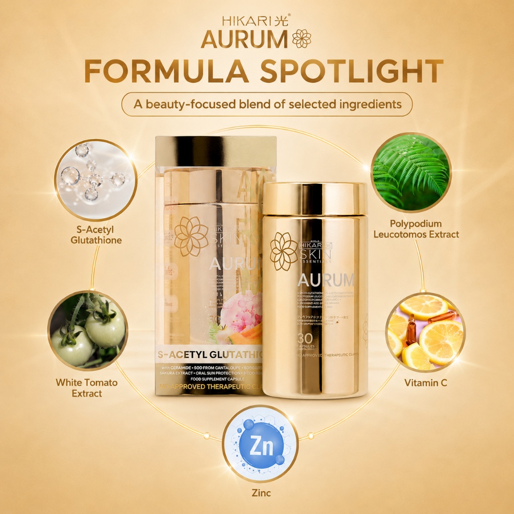 hikari glutathione ingredients BUY 1 GET 1 GIFT] AURUM S-ACETYL Capsule 30pcs Beauty Healthy Mabilis na Glow new arrival Stem Cell Therapy for Size:30 Ml