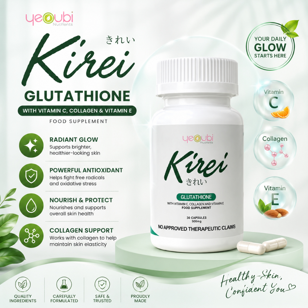 Yeoubi Kirei Glutathione Capsules for Brightening and Even Skin Tone, 30 Capsules