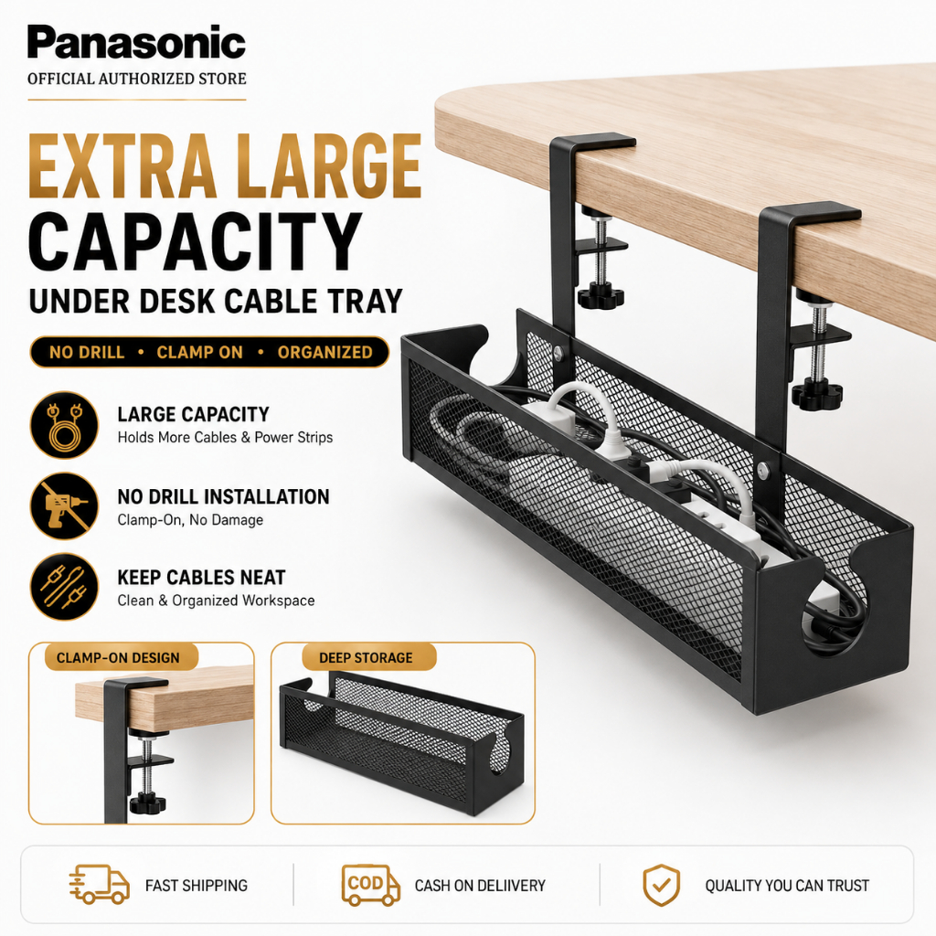 [10Y warranty]Double Bracket Desk Under Desk Cable Management Wire No ...