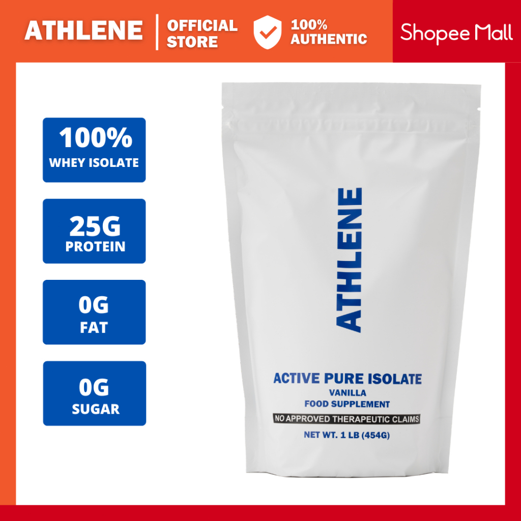 ACTIVE Pure Isolate 1lb 100% Whey Protein Isolate Powder | Shopee ...