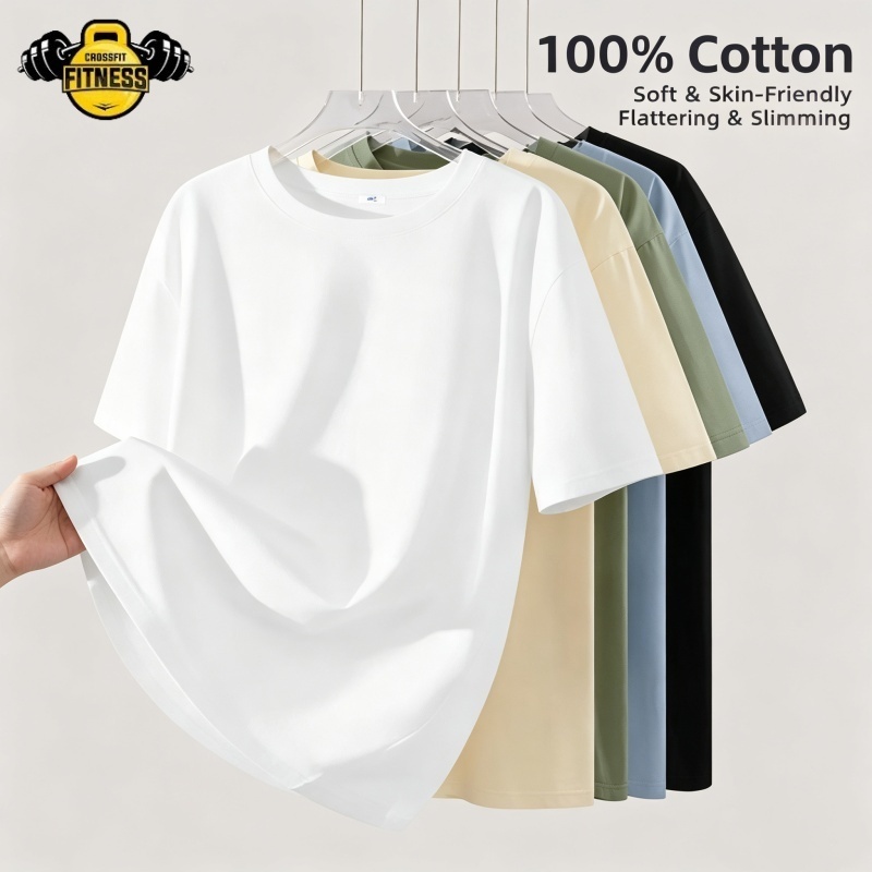 Clearance Sale 】 Men's casual loose 260g pure cotton short sleeved ...