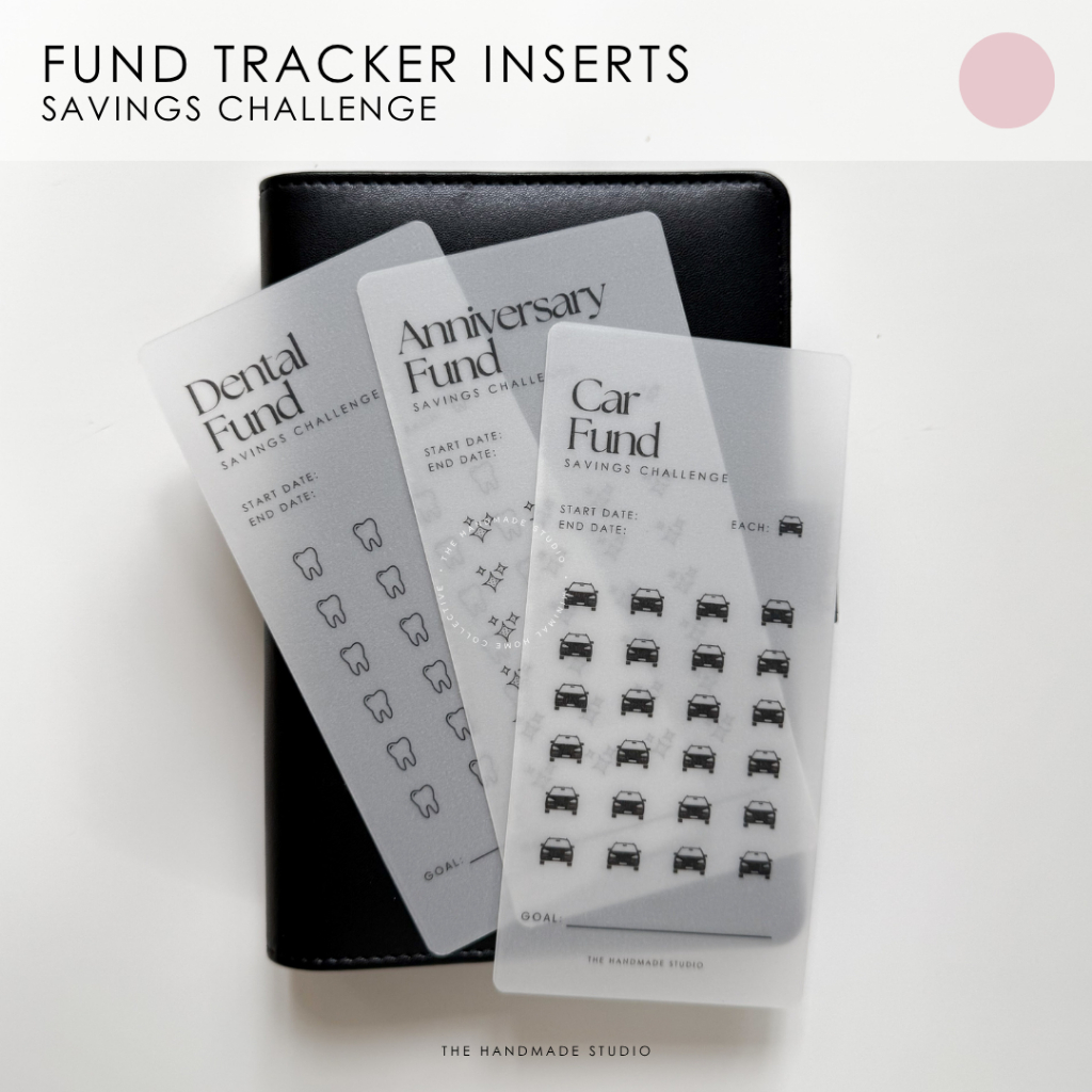 FUND TRACKER INSERT | SAVINGS CHALLENGE | INSERT | CASH STUFFING ...