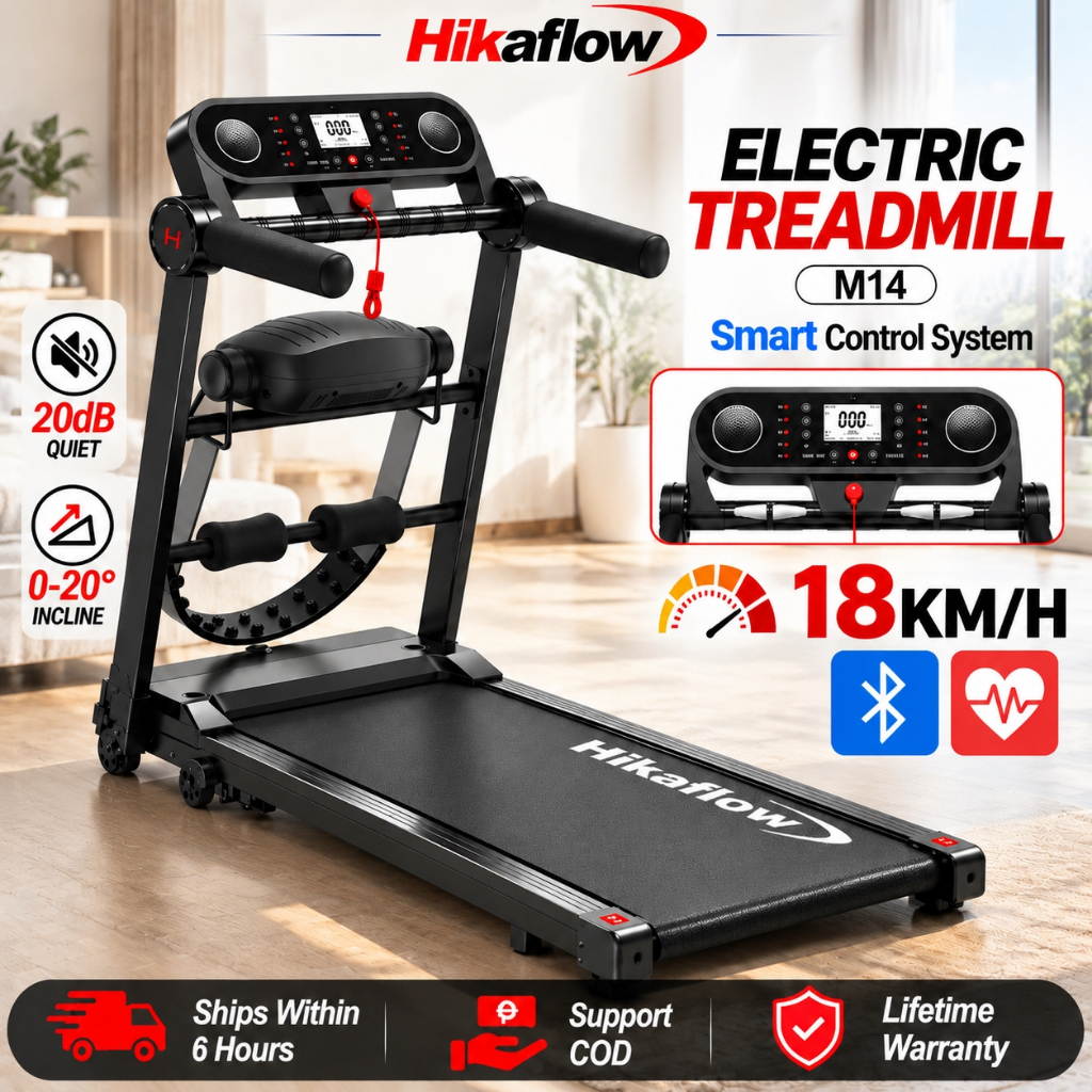 Electric Treadmill With Massager Heart Rate Bluetooth Music APP ...