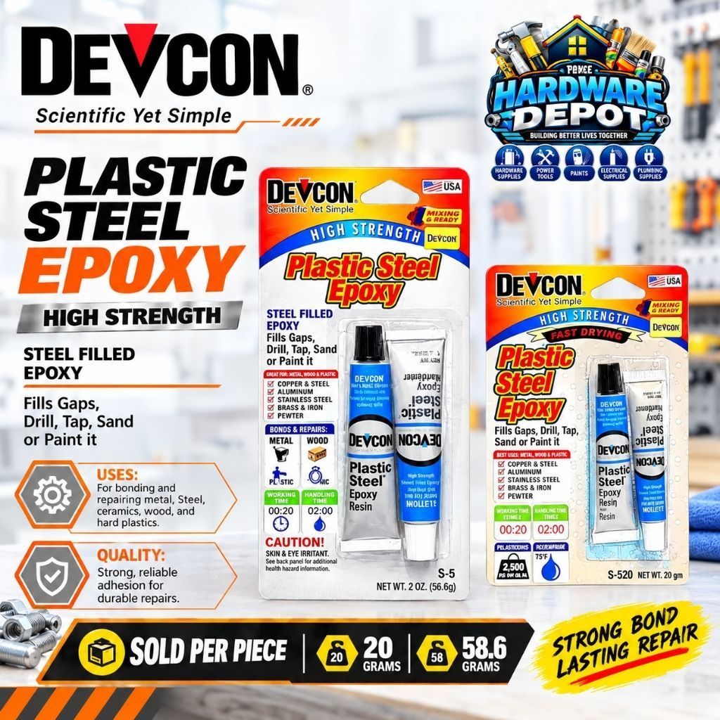 DEVCON PLASTIC STEEL EPOXY 20G I 56.8G | Shopee Philippines