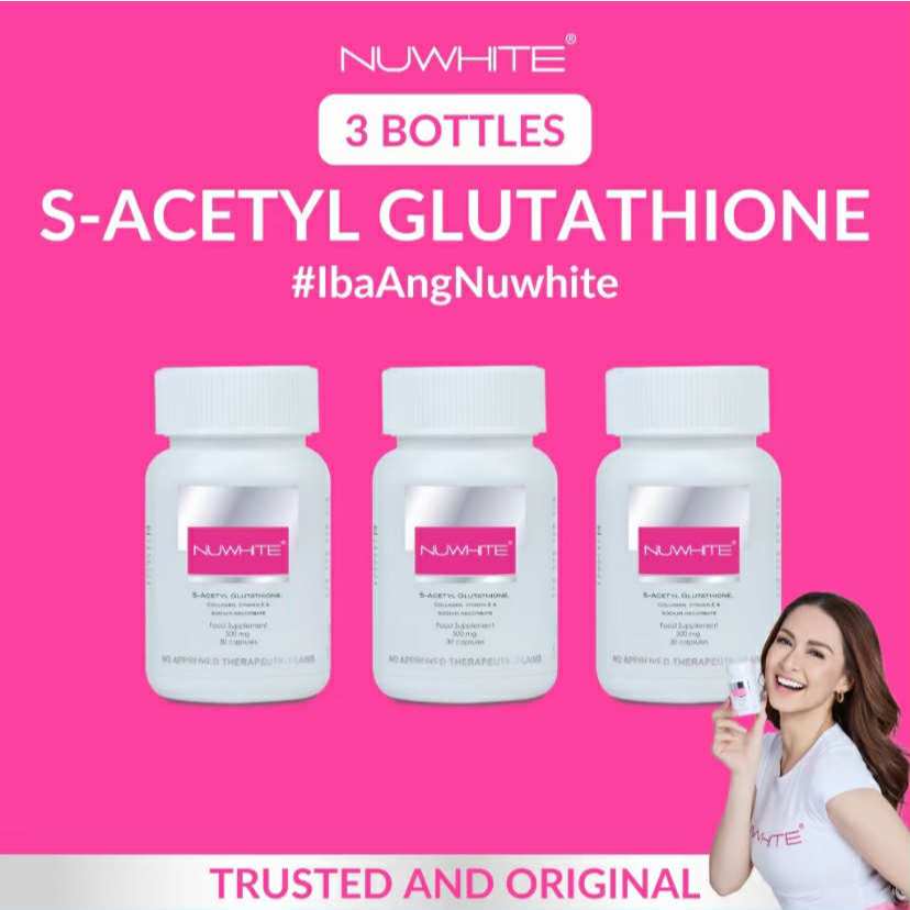 oziva glutathione builder MEGA SALE] NUWHITE S-Acetyl Glutathione + 1 Bottle Nuwhite Whitening  VITAMIN C