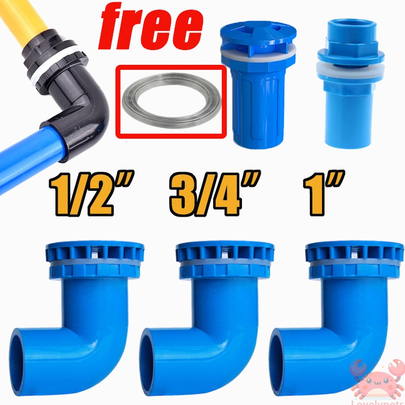 Aquarium Inlet Outlet Connector Fish tank PVC pipe fittings Garden ...