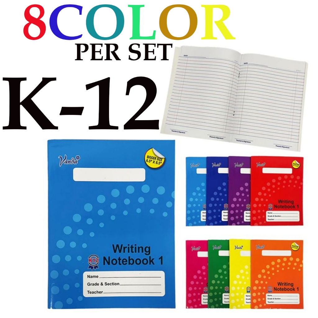 VANDA K-12 WRITING NOTEBOOK 1,6.5x8.5