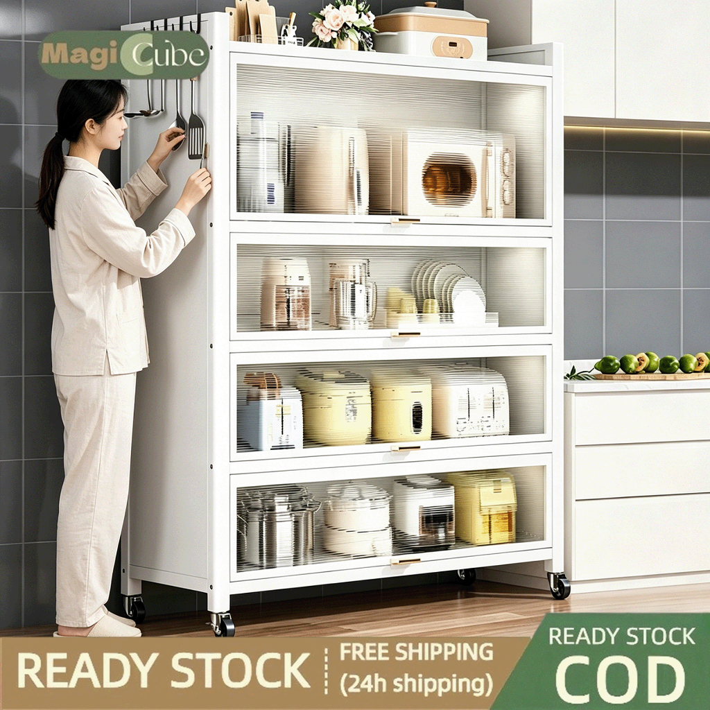 Kitchen Dust Cabinet Rack Dustproof Storage Cabinet Carbon Steel Multi ...