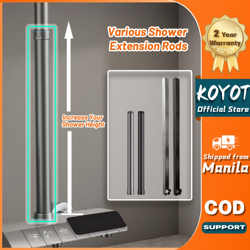 KOYOT 304 Stainless Steel Shower Extender 90cm Square Shower Extension ...