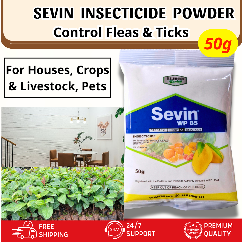 Carbaryl Sevin WP 85 (50g) | Control Tick & Flea Protective Powder ...