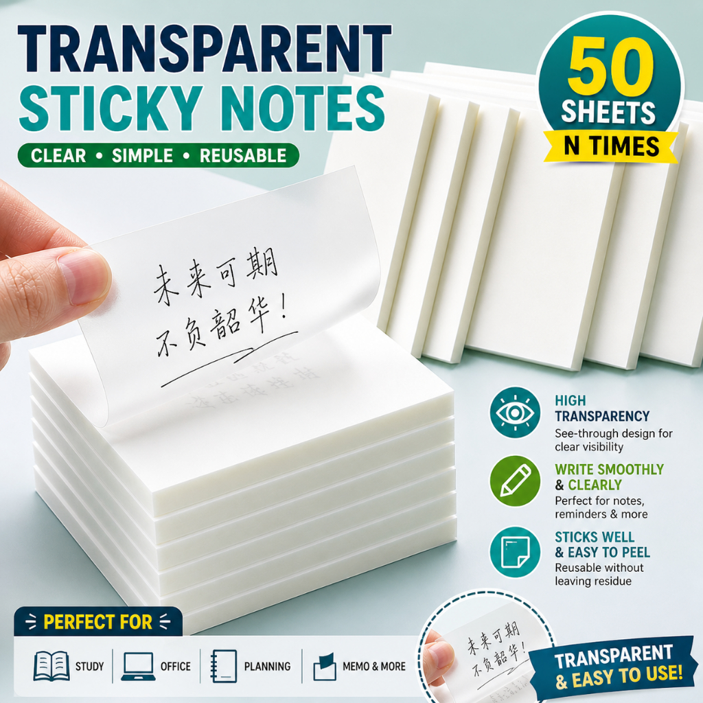 Sticky Notes Repositionable, Bright Colors