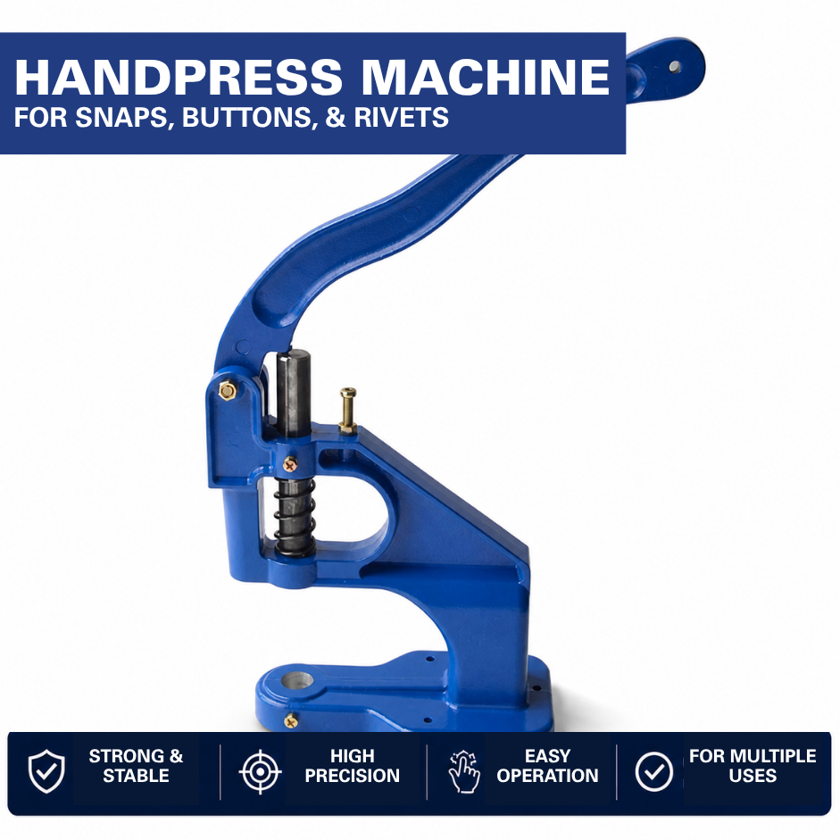 Handpress Button Logo Press Machine heavy duty for ID lace snap buttons ...