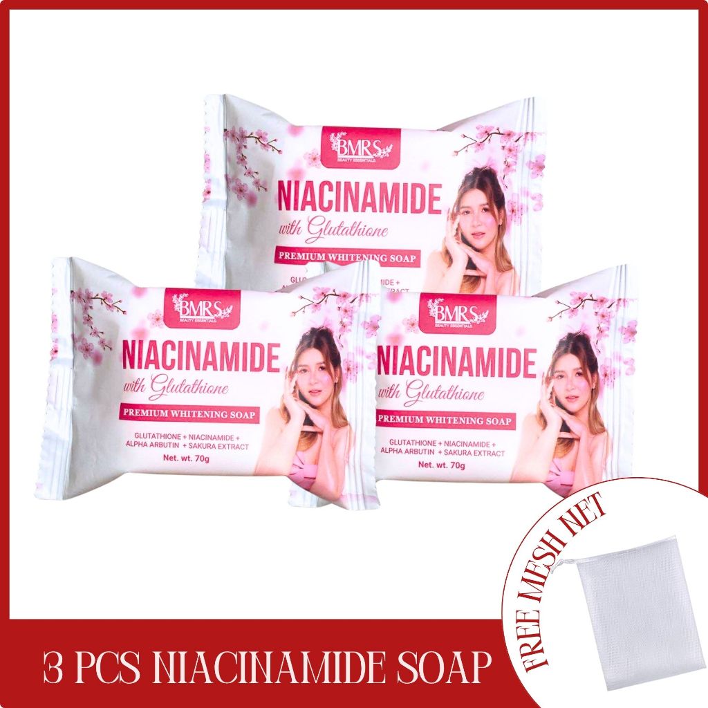 Original BMRS Niacinamide with Glutathione Premium Whitening Soap | Shopee  Philippines