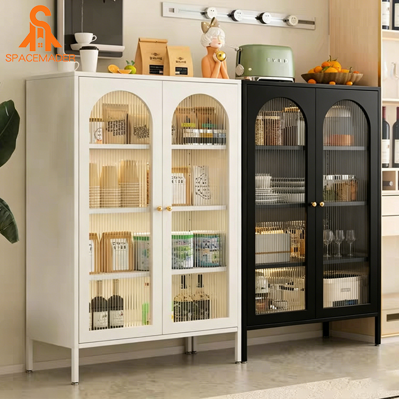 SPACEMADER Steel Kitchen Cabinet Dust-Proof Multipurpose Pantry Storage ...