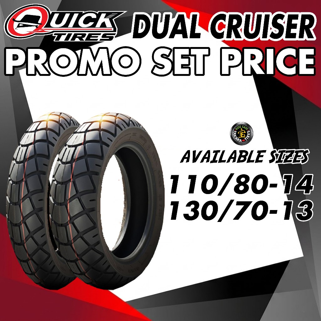 QUICK TIRE DUAL CRUISER SPORT PROMO SET PRICE TAKARA TIRES(Free Sealant ...