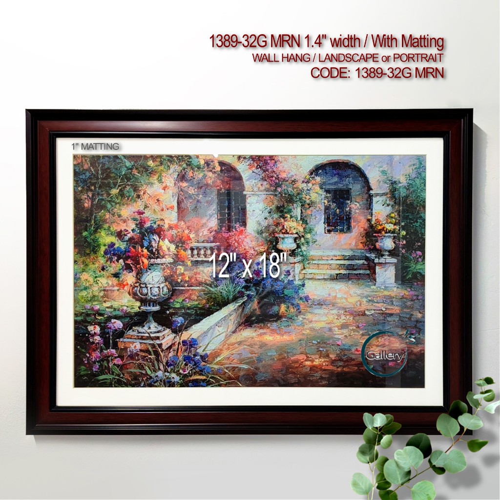 12x18 inches Acrylic Picture Frame WITH Matting and NO Matting Wall ...