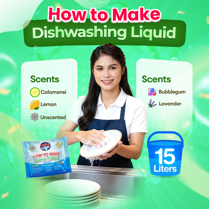 Wise Cleaner Regular DIY Dishwashing Liquid Kit 15-16L for Home, Refill ...