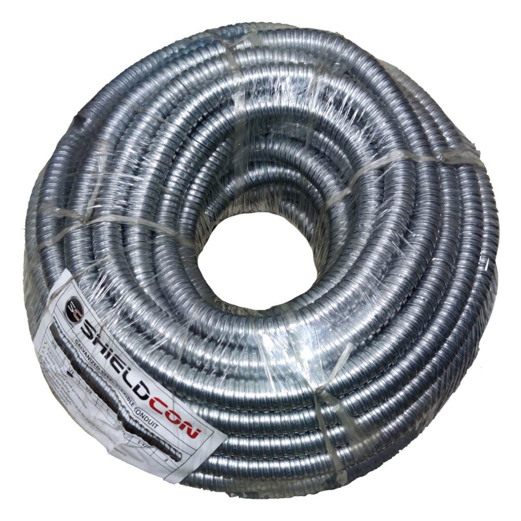 Shieldcon 1/2 Inches or 15mm Metal Flexible Hose 30 Meters Per Roll ...