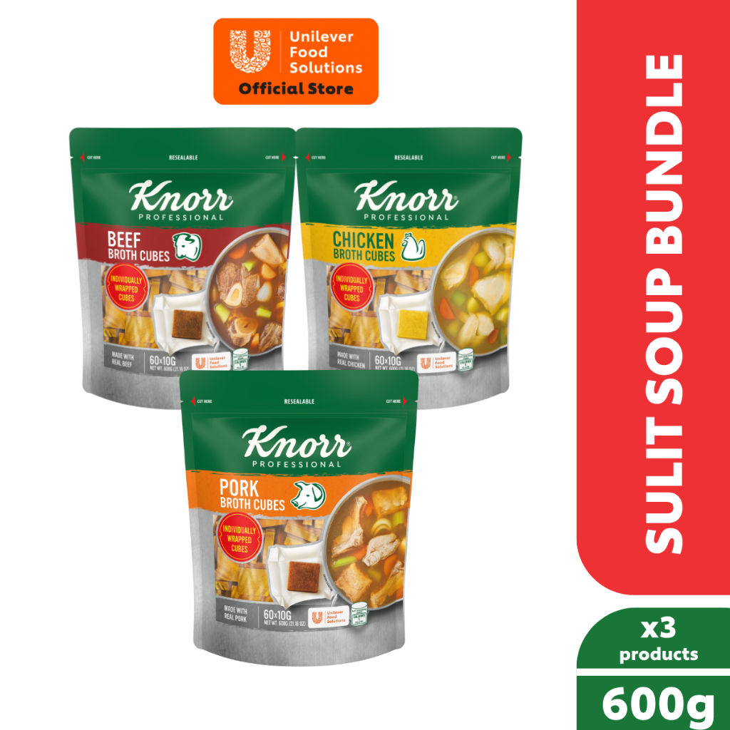 [BUNDLE OF 3] Sulit Soup Bundle Knorr Professional 600g Cubes (Beef ...