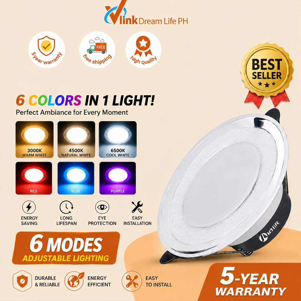 Tricolor LED Pin light LED downlight ceiling light Ultra-Thin 3 Color ...
