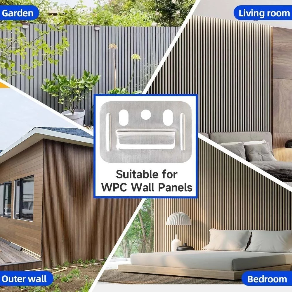 400/200pcs Metal Fluted Wall Panel Clips WPC Wall & Ceiling Cladding ...