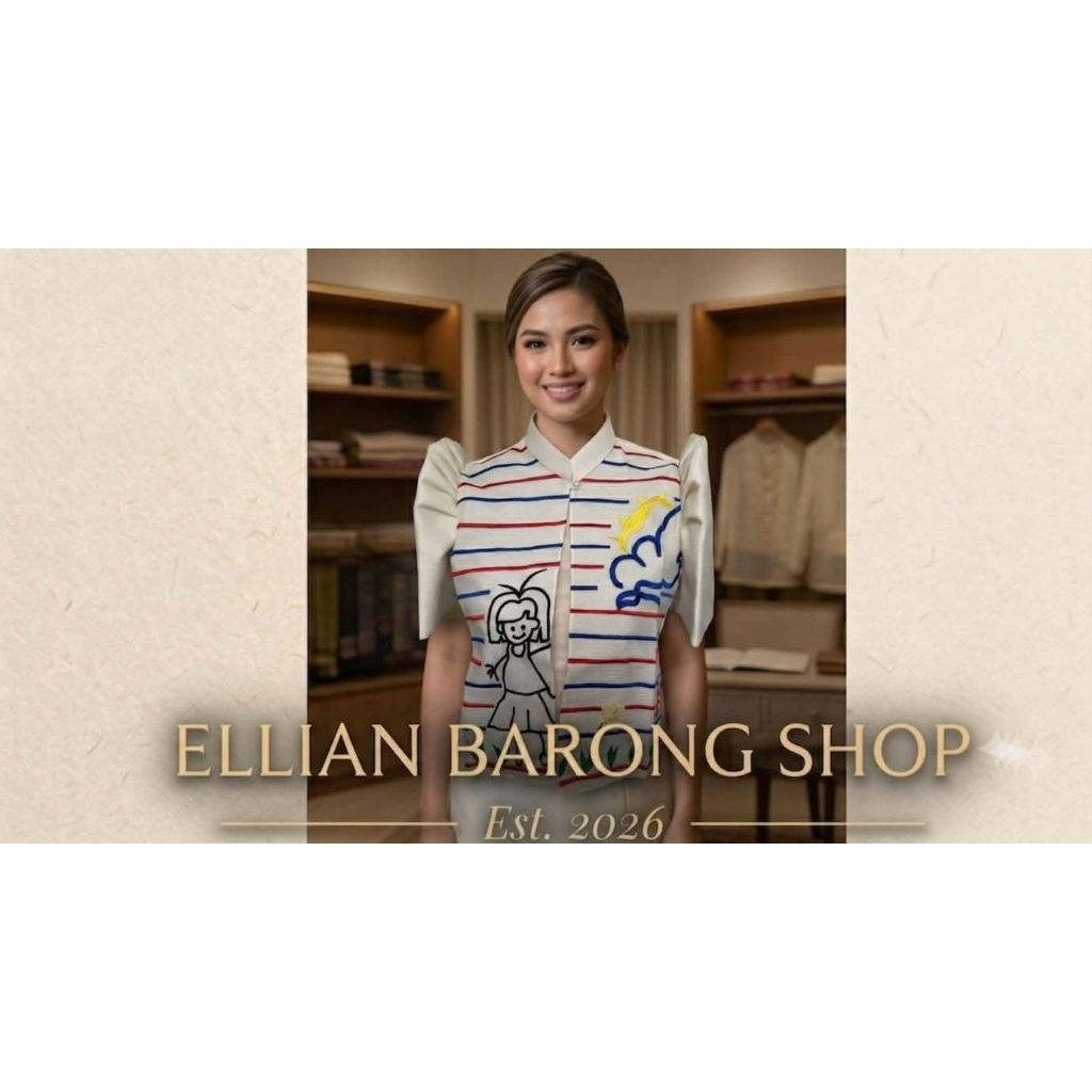 Modern Filipiniana iconic embroidery | Shopee Philippines