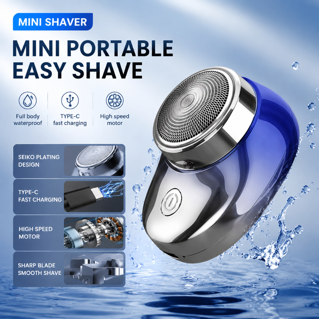 Electric Mini Shaver razor for men Rechargeable Waterproof Electric ...