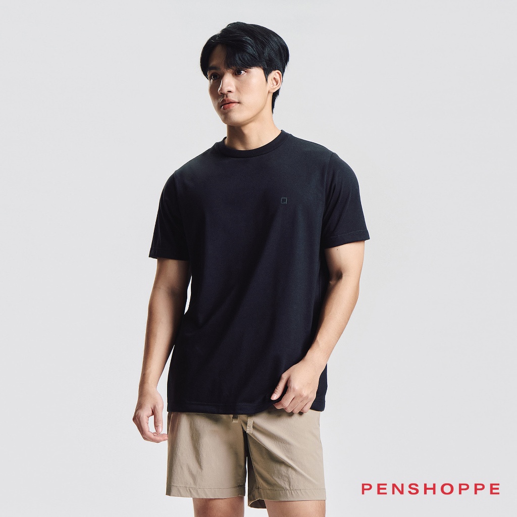 Penshoppe Essentials T-shirt Regular Fit Cotton Blend Crew Neck Short ...
