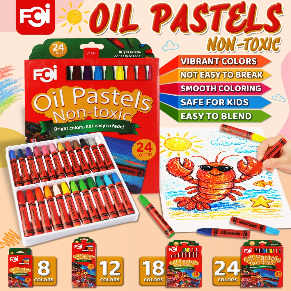 FCI Oil Pastel Set 8/12/18/24 ColorsPainting Soft Drawing Grffiti Art ...