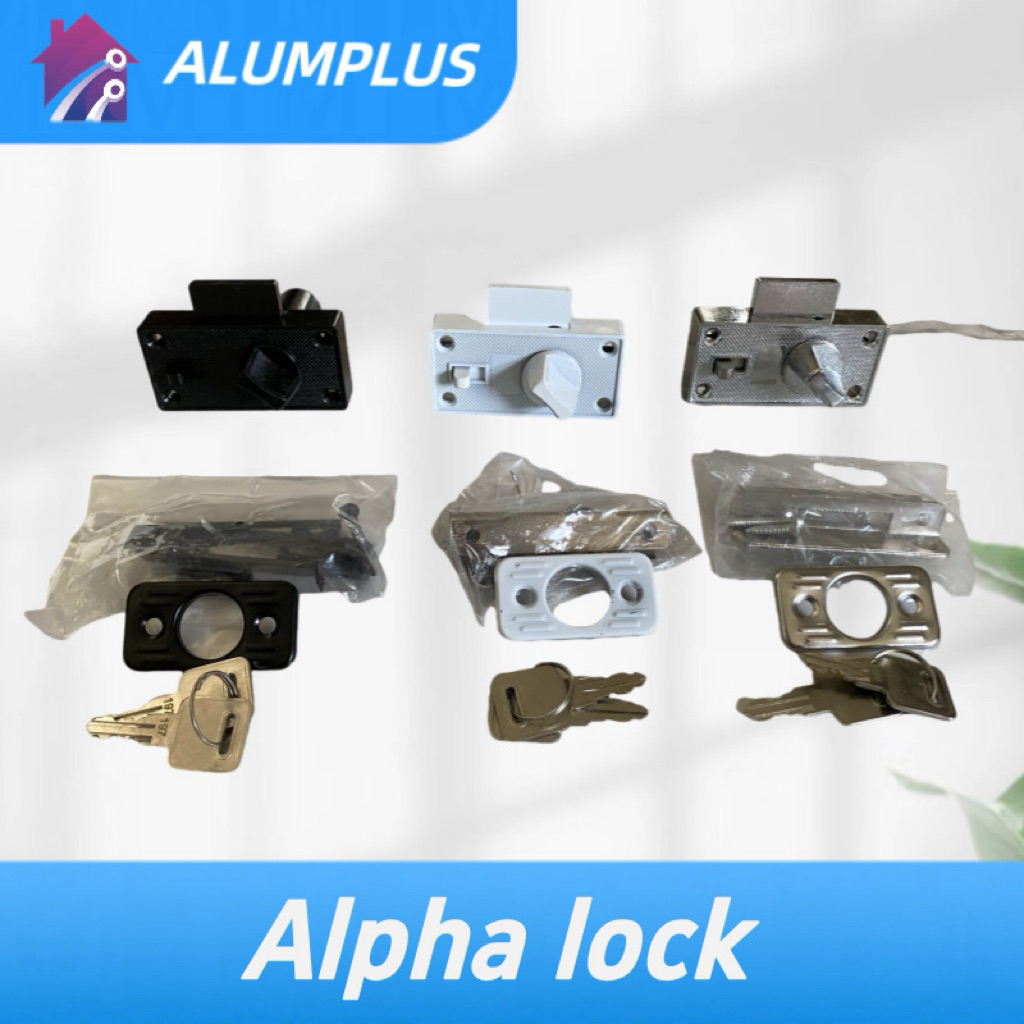 alpha lock aluminum screen door lock chrome /black/white for screen ...