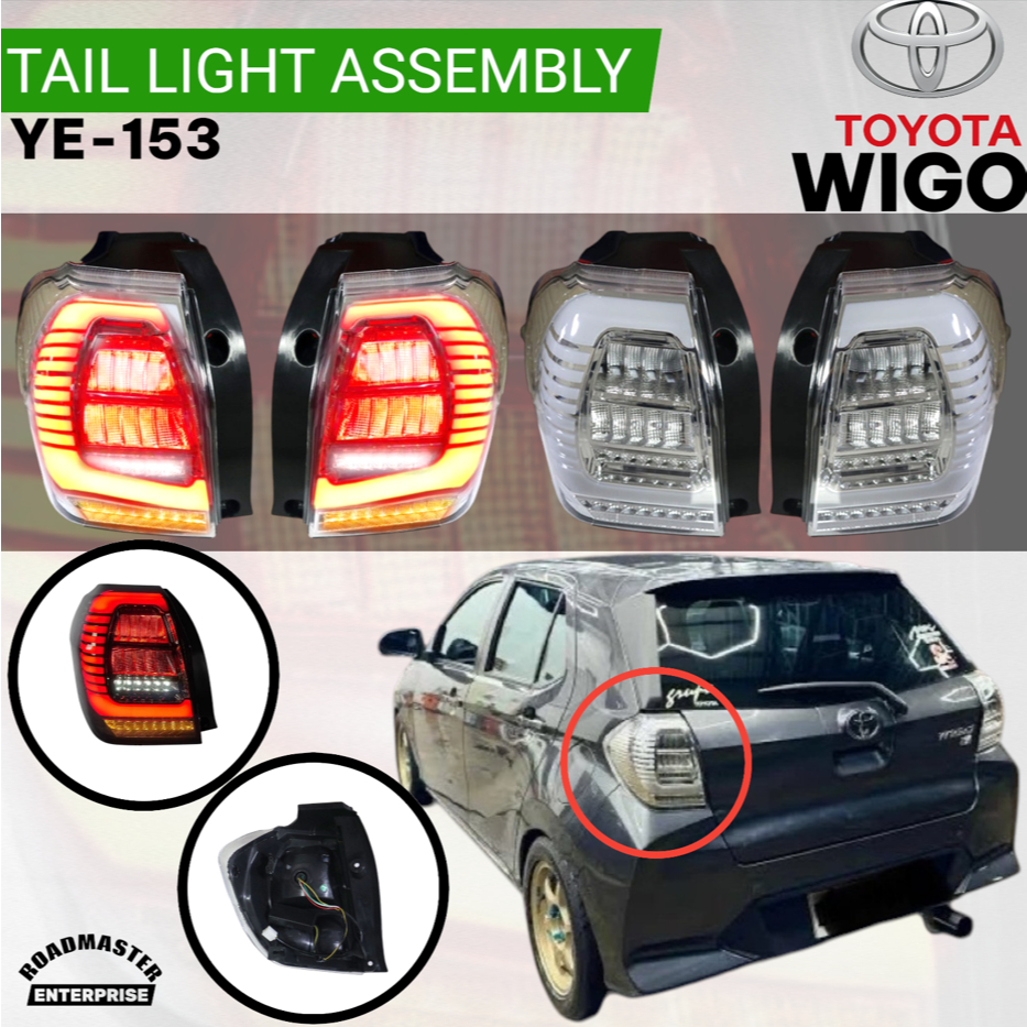 Toyota Wigo 2024 to 2026 LED Rear Bumper Tail Light / tail lamp ...