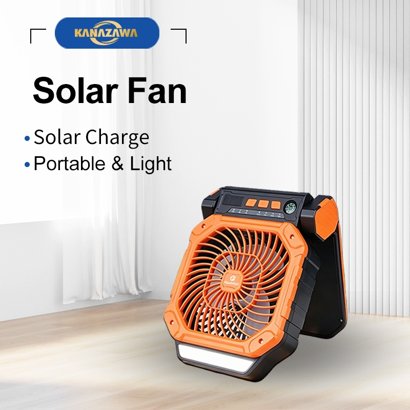 Flashfish Solar Fan with 4 Speeds and Timing for Outdoor Use | Shopee ...