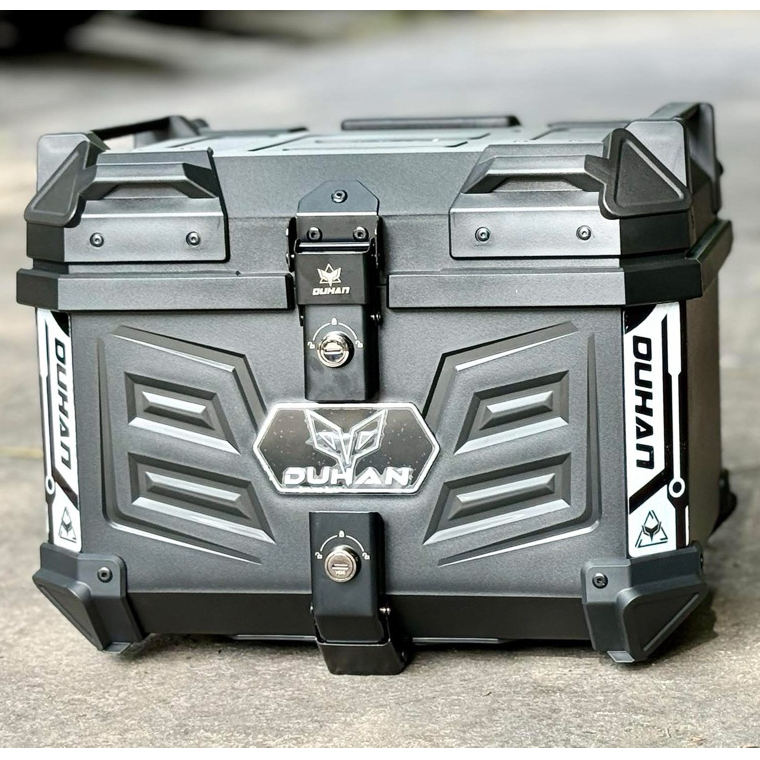 Duhan Hard Plastic Top Box 45 Liters with Backrest & Metal Plate ...
