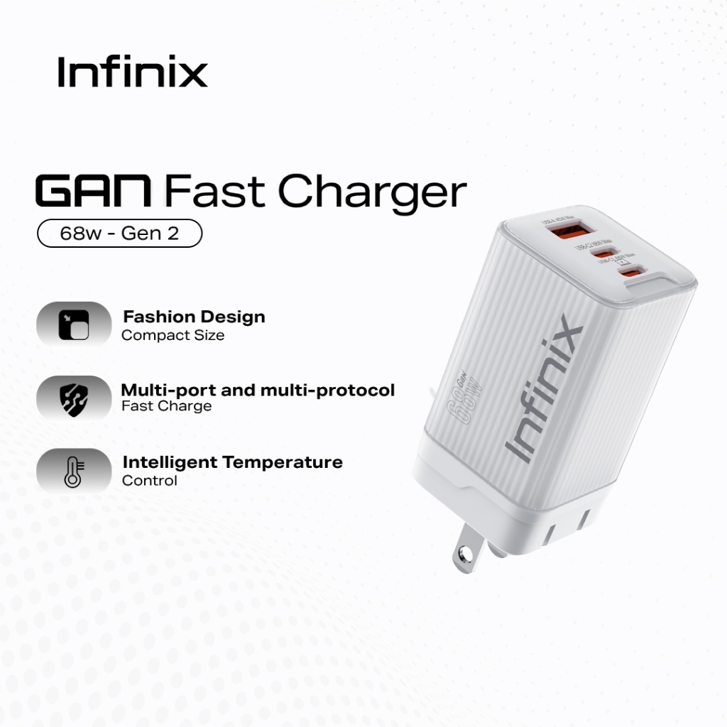 Infinix Gan 68W Gen 2 Fast Charger | 3A Type C | USB | Shopee Philippines