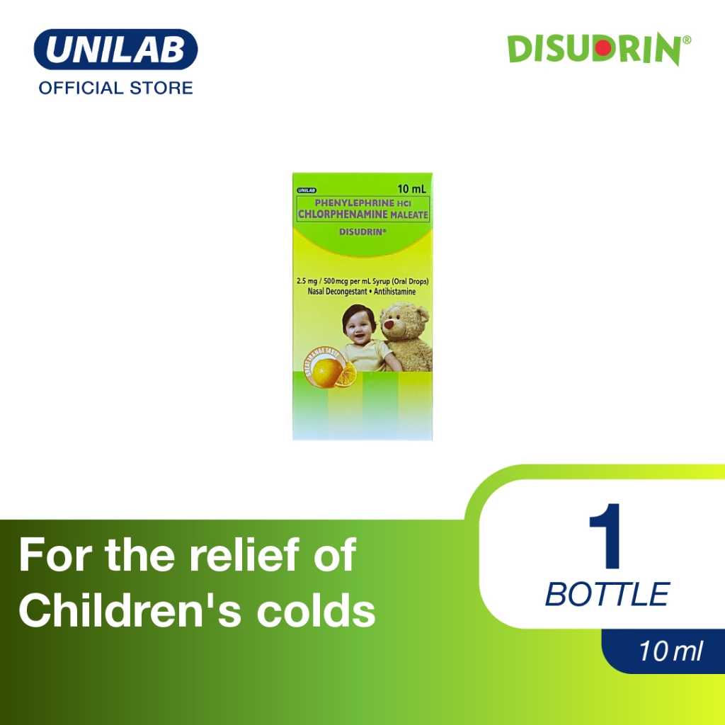 Disudrin 10mL Drops For the relief of Children's colds | Shopee Philippines