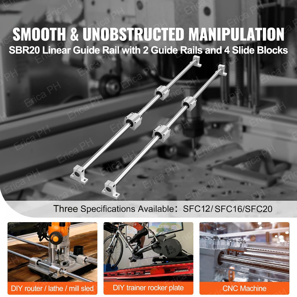 Complete Linear Rail Slide Kits SFC12/16/20 Linear Guide Rail Set for ...