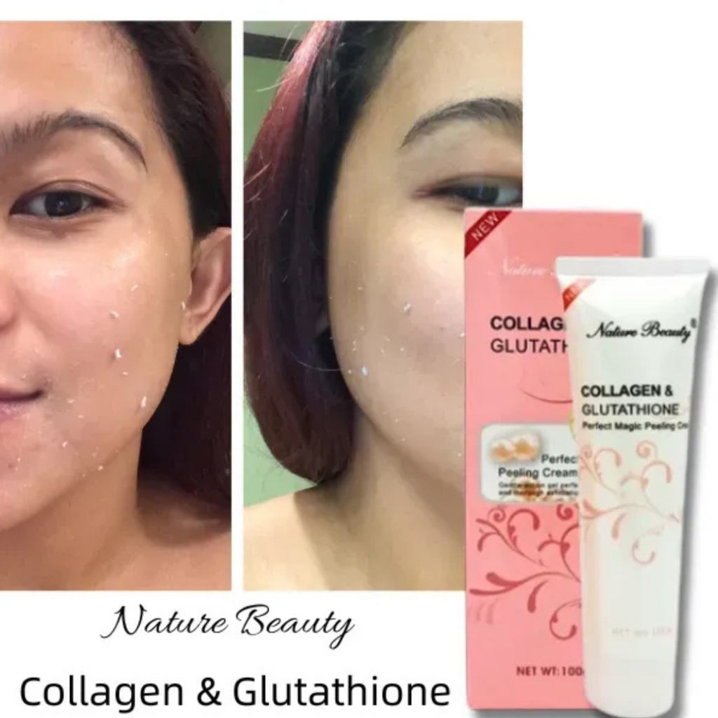 nature beauty collagen & glutathione peeling cream BUY 1 TAKE 1 100g Autentic Perfect Magic Gel more vibrant skin IV Vitamin Therapy | makeup_base Clinical Size:300 mL (3 Bottles) — Approx. 60 Days | Continuity of Use