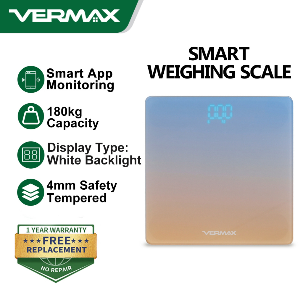Vermax Smart Scale Bluetooth Precisely Measure kg/lbs USB Multi User ...