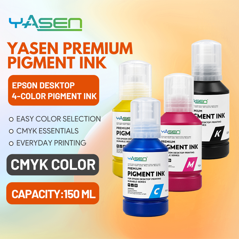 Yasen Premium Pigment Ink 150ml 4 Colors Compatible Epson printer for ...