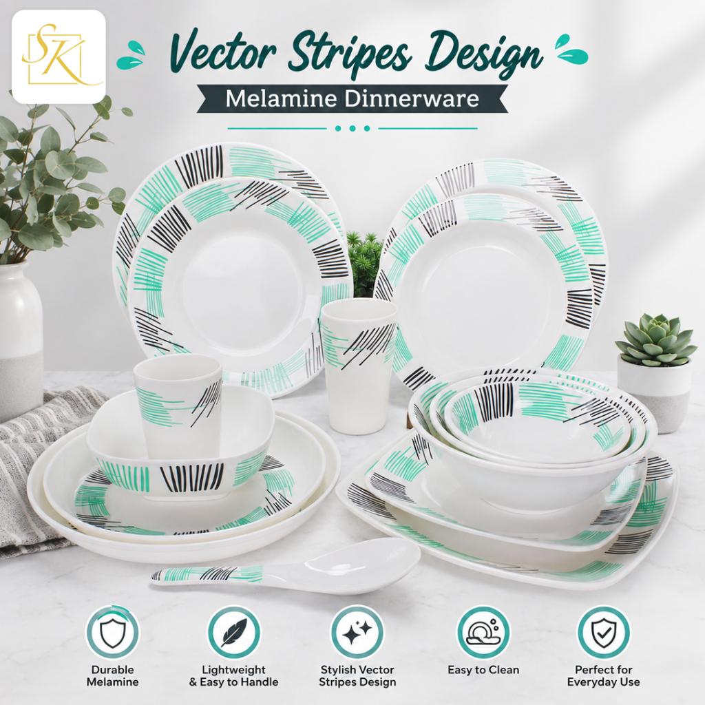 Vector Stripe Design Melamine Dinnerware Plate / Bowl / Cup / Spoon ...